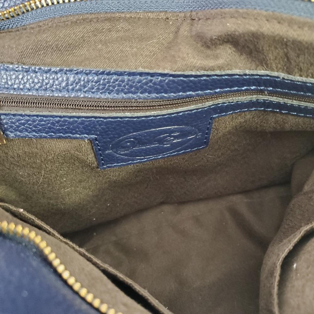Onna Ehrlich Navy Leather Stacy Purse - Picture 5 of 9
